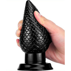 DarkSil Plug PineCock L 14 x 6.5cm Noir